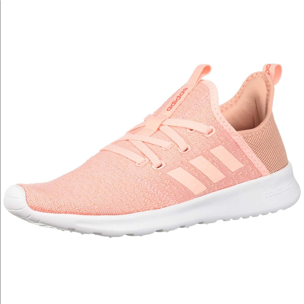 EUC Adidas Cloudfoam 7.5 clear orange solar red
